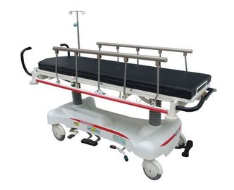 عربة نقالة فاخرة من الصلب الأسود للمستشفى قابلة للإزالة بأربع عجلات