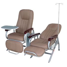 كرسي نقل الدم بالمستشفى لاستخدام المريض راحة الظهر ومسند القدم قابل للتعديل