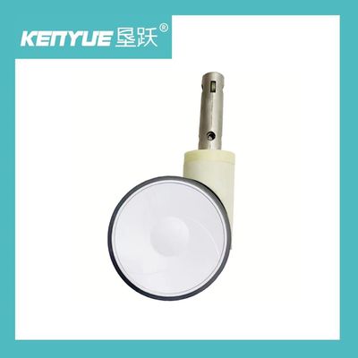 5 بوصة عجلات سرير مستشفى التحكم المركزي الطبية مخصصة بيضاء