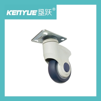 Swivel Mobile Plastic Hospital CE TPR Medical Castor Wheels مع الفرامل