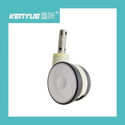 5 بوصة عجلات سرير مستشفى التحكم المركزي الطبية مخصصة بيضاء