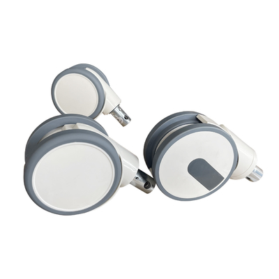 عجلة التحكم المركزي 6 بوصة TPR + PP 32 * 50mm مع الملحقات الطبية عجلة بيضاء