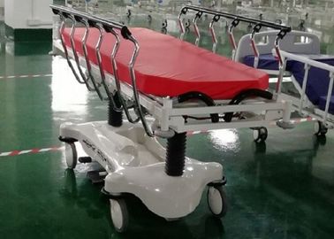 أحمر اللون ABS فاخر نقالة مستشفى الطوارئ سرير ، سهلة التنظيف