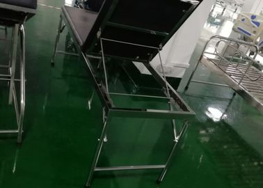 الأريكة الفحص الطبي المراتب السوداء ، سرير الفحص بالمستشفى قابل للتعديل