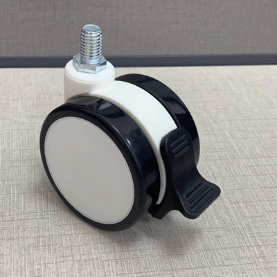 PU TPR مادة M12X25MM عجلات الناعم الطبية مع قفل مركزي للفرامل