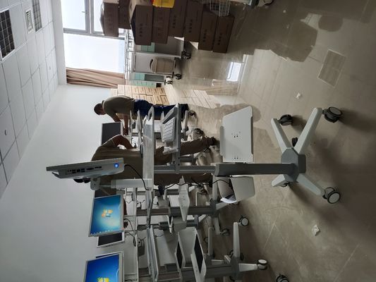 قابل للتعديل ارتفاع مكتب الكمبيوتر محطة العمل عربة عربة متحركة متكاملة