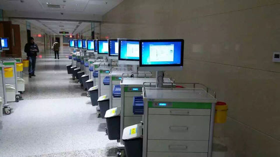 عربات أدوية الكمبيوتر لعربة محطة العمل بالمستشفى كهربائيا
