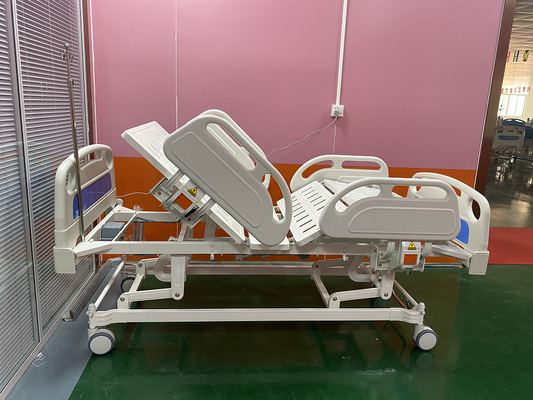 ICU Ward Room Electric مستشفى سرير أزرق وأبيض