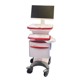 قابل للتعديل الكمبيوتر يقف العربات ABS مع طاولة العمل الطول 890mm-1290mm